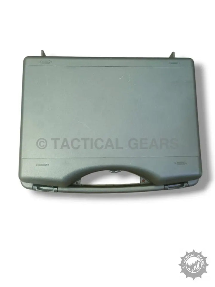 Gray plastic carrying case with handle and clasps for Hunting Bird Caller storage