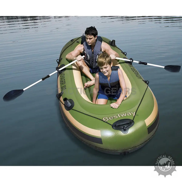Bestway Voyager 300 inflatable boat with hydro-force voyager design and gear pouch