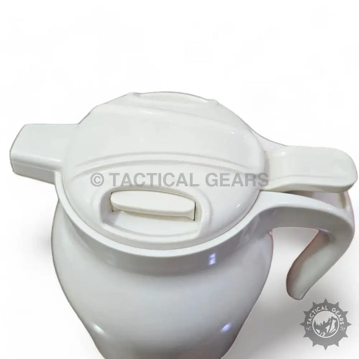 White thermal carafe with pour spout and handle, imported 1500ml glass vacuum thermos