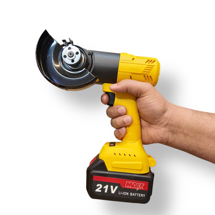 Imported 7-in-1 21V cordless tools set featuring a cordless angle grinder with Li-ion battery