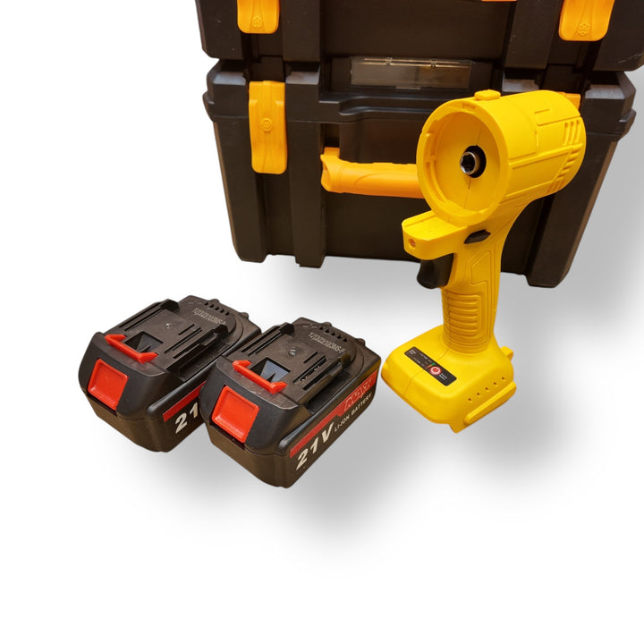 Imported 7-in-1 21V cordless impact wrench with batteries and toolbox in tools set