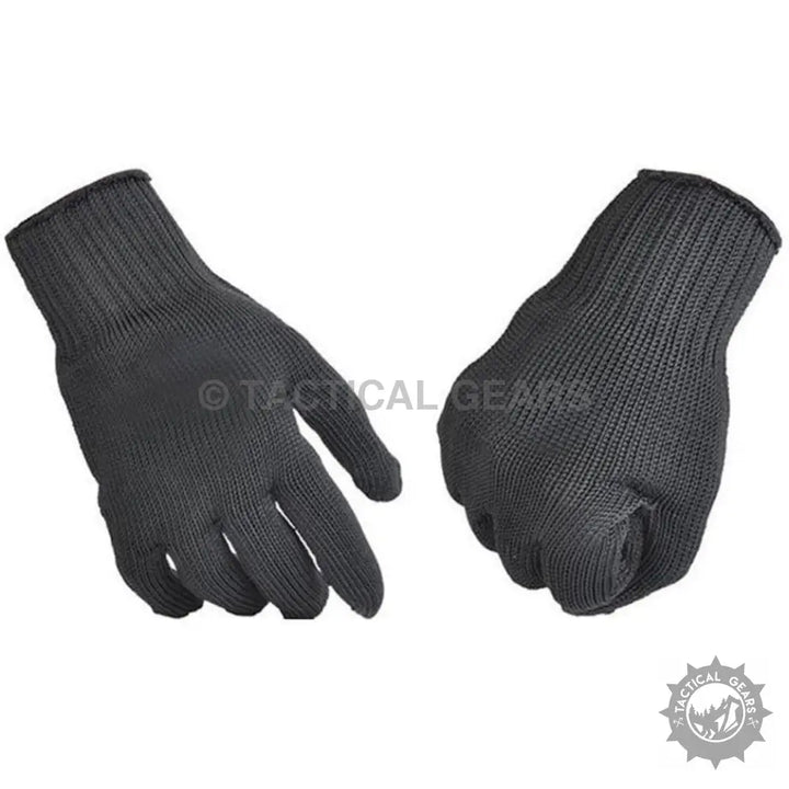 Dark grey knit anti-cut anti-slip gloves for safety and grip protection