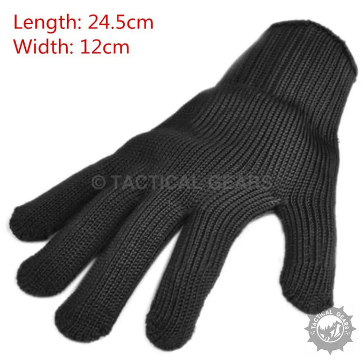 Black knitted protective glove from Anti-Cut Anti-Slip Gloves collection for safety