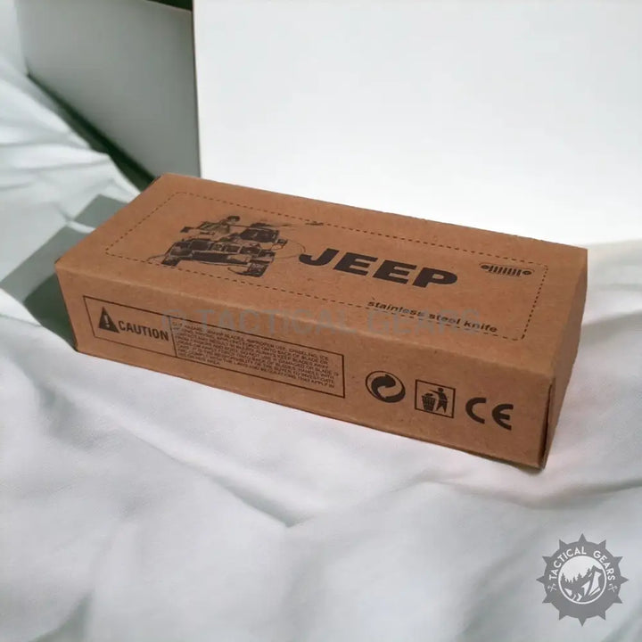 Brown cardboard box for Jeep mini stainless steel folding knife packaging