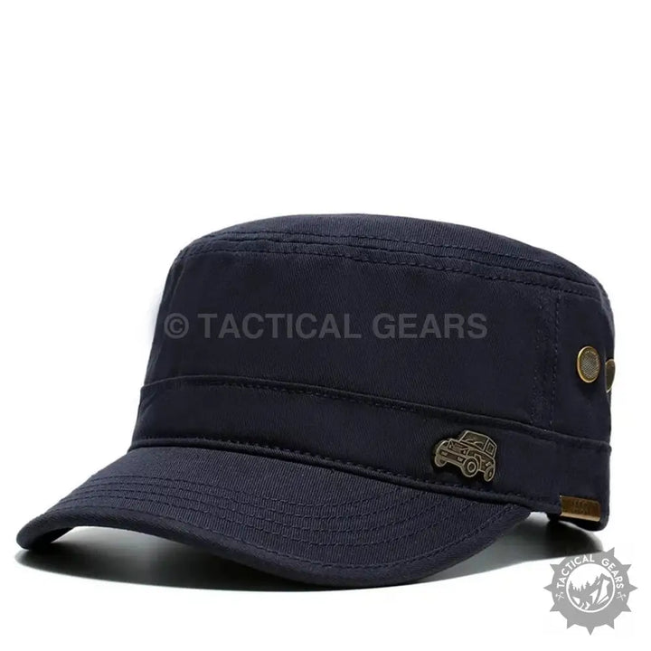 Dark blue Jeep P Cap with Jeep emblem, stylish sun protection accessory