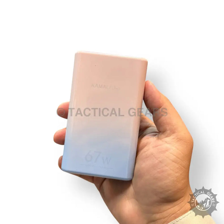Kamal 67W Gradient Super Fast Power Bank with pink-to-blue finish for fast power