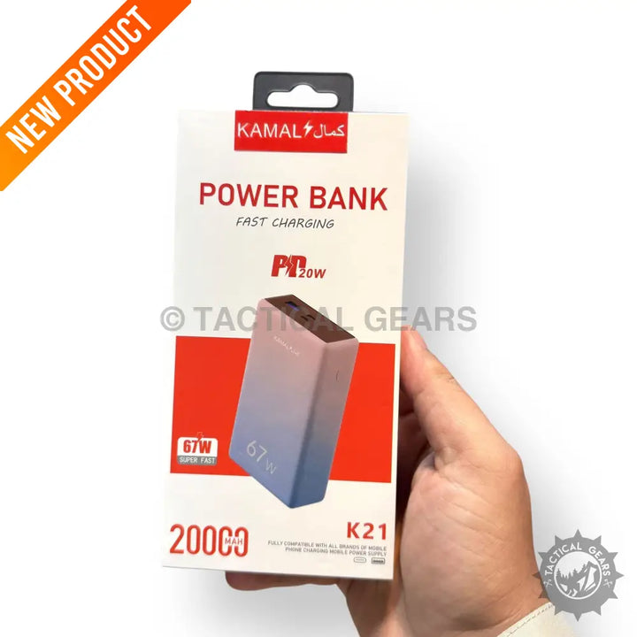 Kamal 67W Gradient Super Fast Power Bank with 20000mAh, fast power bank, and 20W PD