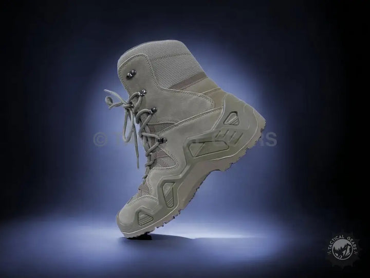 Light-colored tactical boots with laces from Khaki High-Toe Waterproof Tactical Boots collection