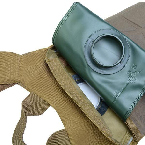 KMS Water Camel Pack hydration bladder with wide opening and shoulder strap in tactical pouch