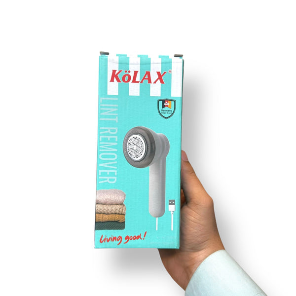 Kolax Lint Remover handheld lint remover with USB charging cable for easy cleaning