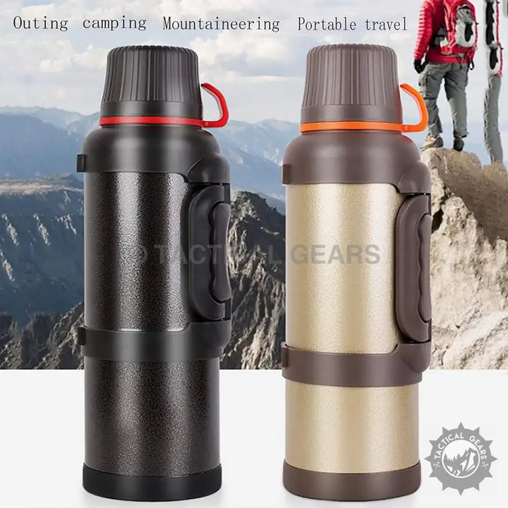 Insulated travel thermoses with handles, perfect outdoor gear and water bottles for travel