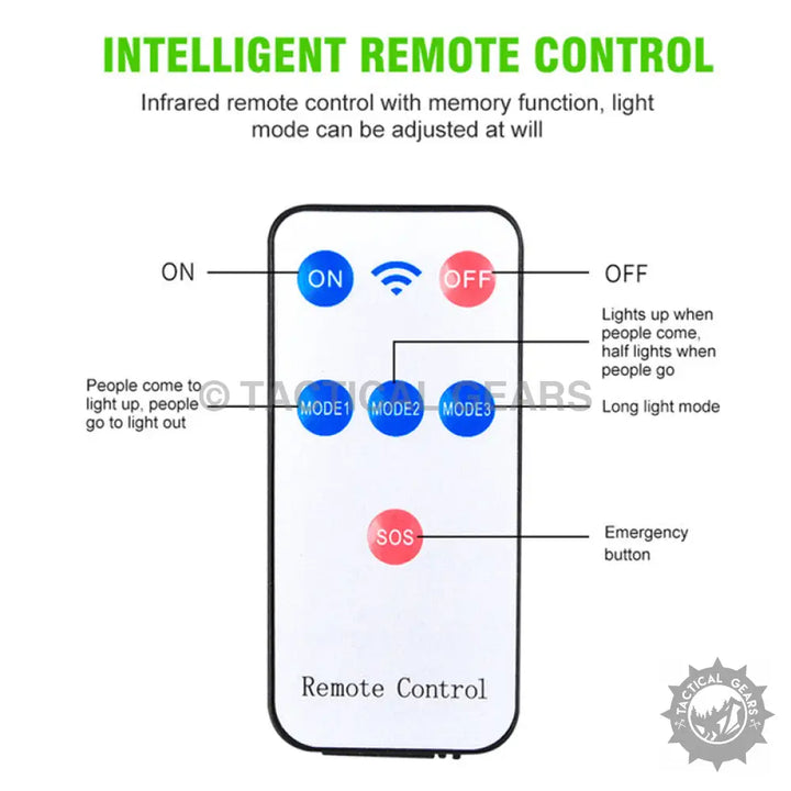 Infrared remote control with memory and adjustable light modes for LED Fake Camera solar light
