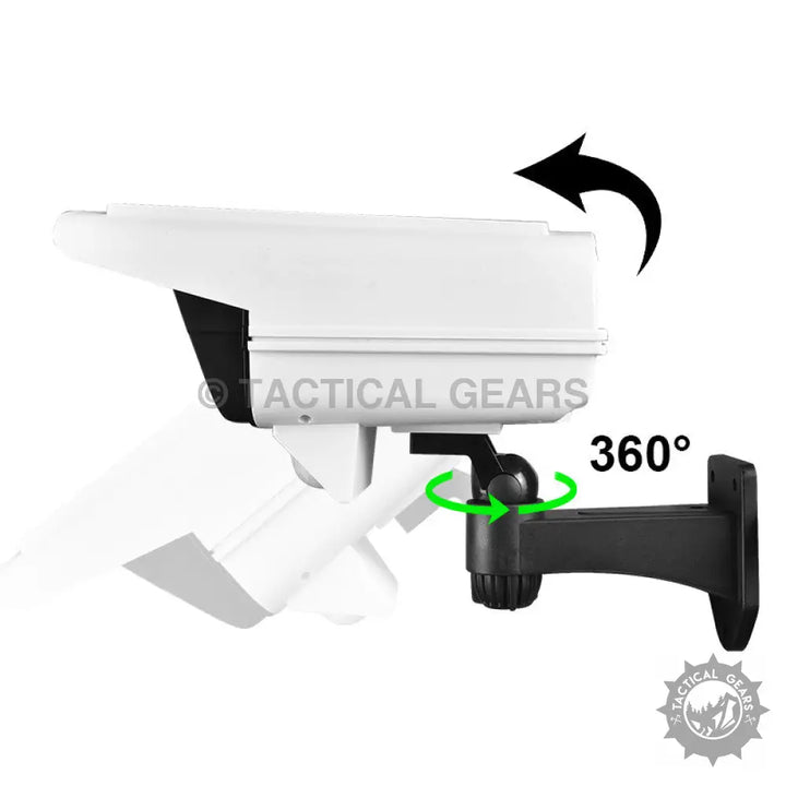 Adjustable LED Fake Camera with Solar Panel for outdoor security and solar light illumination