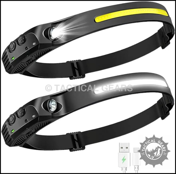 LED Head Lamp Flashlight with Motion Sensor