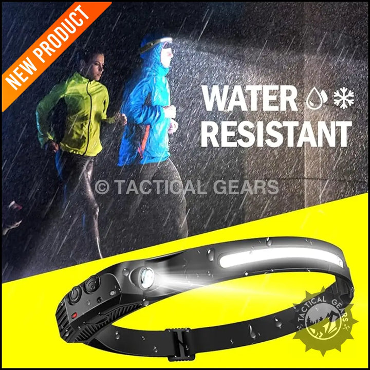 LED Head Lamp Flashlight with Motion Sensor