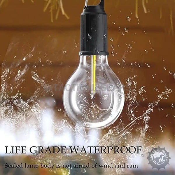 Waterproof portable hanging camping tent bulb for outdoor illumination