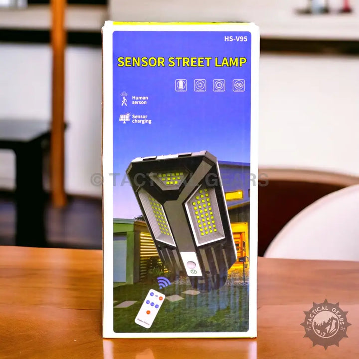 Boxed Solar Sensor Street Lamp V95 with remote control for outdoor lighting