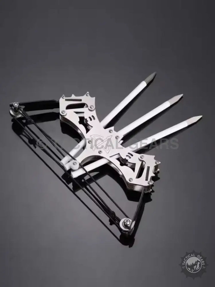 Mini compound bow with compact design and three sharp detachable bolts for versatile use