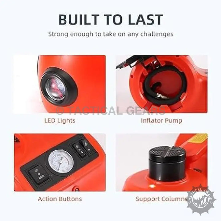 Multi-function Electric Car Jack Kit with Inflator Pump LED Lights and Impact Wrench Compatibility