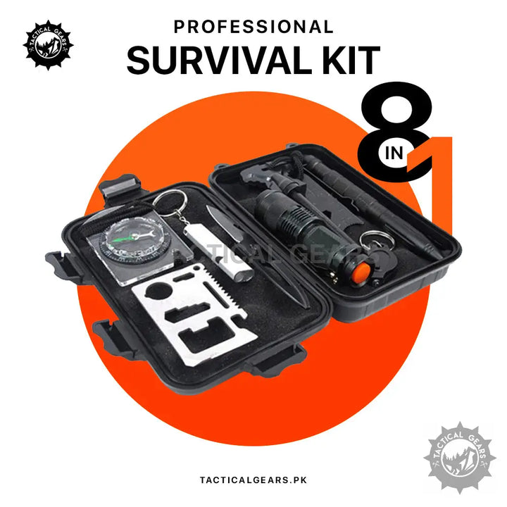 8 in 1 Professional Survival Kit Camping & Hiking