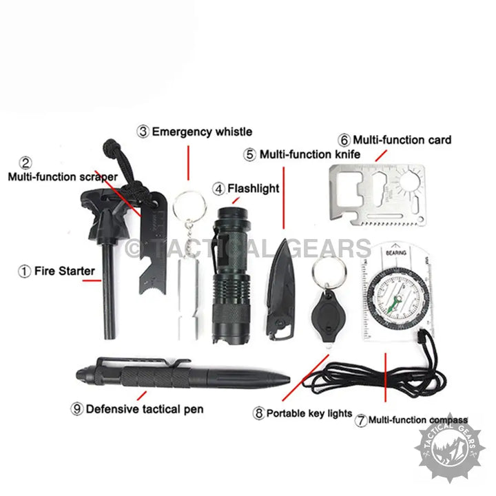 8 in 1 Professional Survival Kit Camping & Hiking