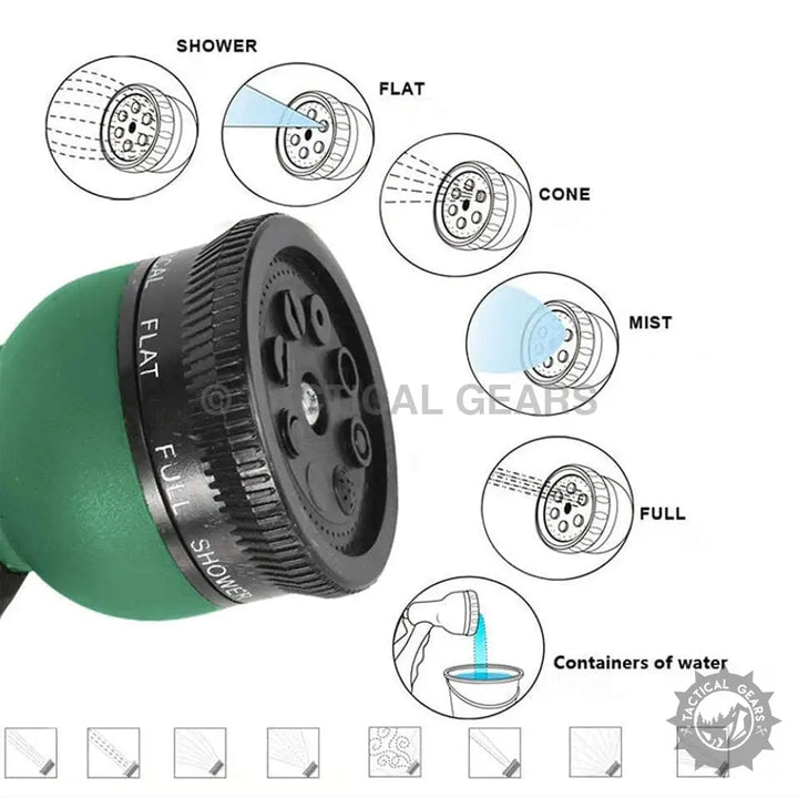 Multi-pattern garden hose spray gun nozzle for versatile watering and cleaning tasks