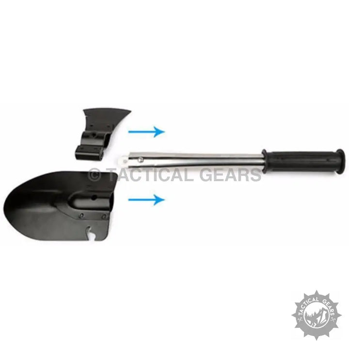 Multifaceted Outdoor Camping Shovel with collapsible handle and interchangeable axe head for camping