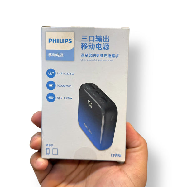 Original Philips Fast Charging Power Bank with 10000mAh capacity and dual USB ports