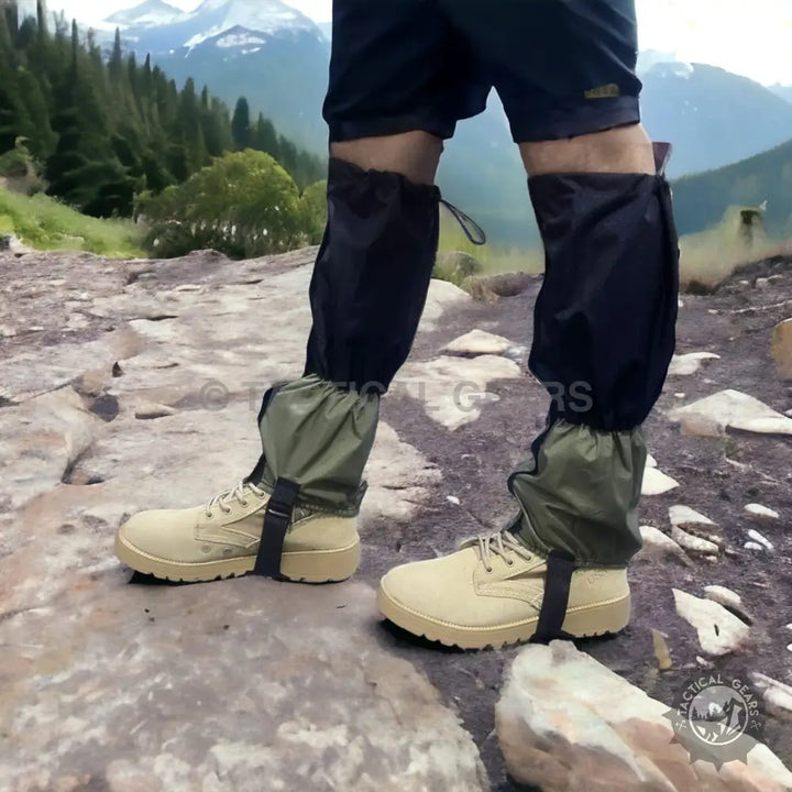 Outdoor hiking trekking gaiters waterproof shoes cover worn over boots for outdoor activities