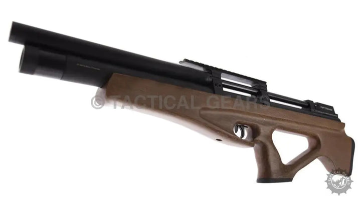Tan and black ARTEMIS P10 Air Rifle with integrated suppressor, a powerful p10 air rifle