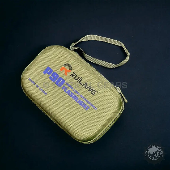 Tan zippered carrying case for P90 Tactical Flash Light P90 Tactical flash accessory