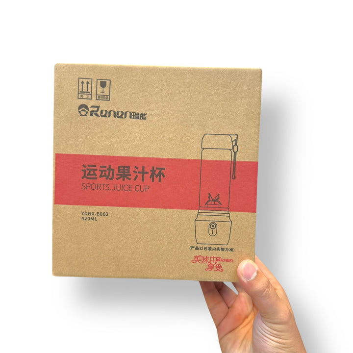 Cardboard box for Portable 420ml Blender with product illustration and bilingual name