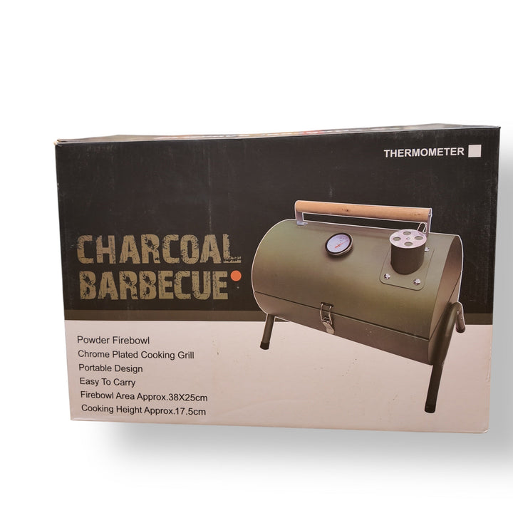 Portable Charcoal BBQ Grill with built-in thermometer for perfect charcoal BBQ grilling