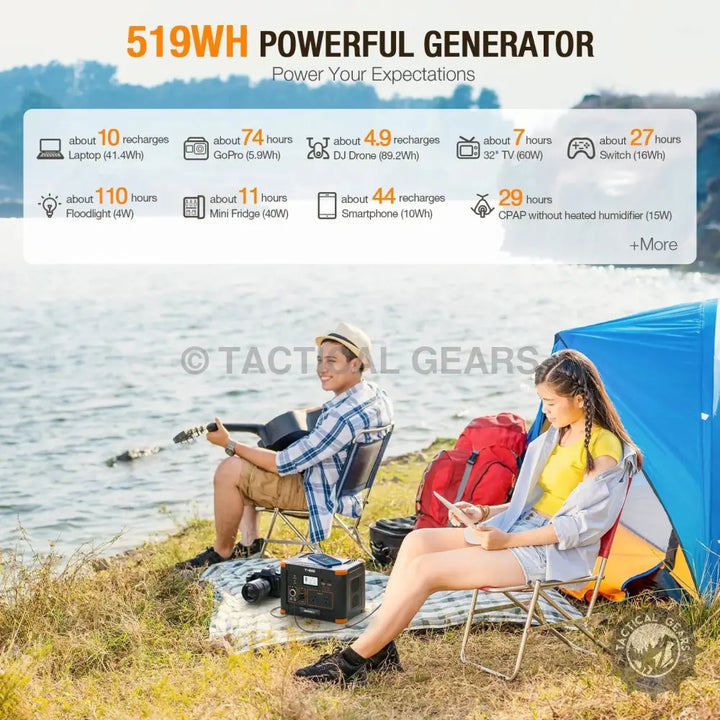 Portable Power Station Grecell T-500 for outdoor activities, reliable portable power
