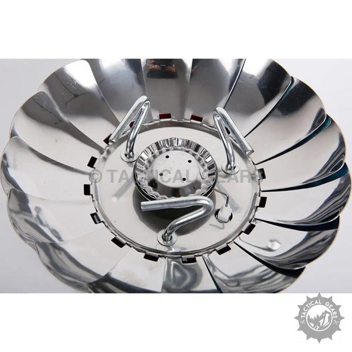 Stainless steel windproof camping stove with wind deflector portable gas burner for camping