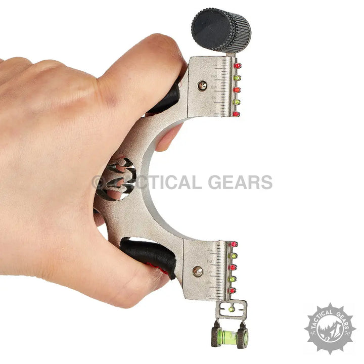 Metal laser hunting slingshot with adjustable sight and spirit level for powerful laser hunts