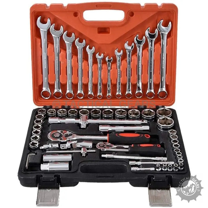 Professional Garage 61pcs Hardware Tools Kit with ratchet wrench inch socket and extension bar