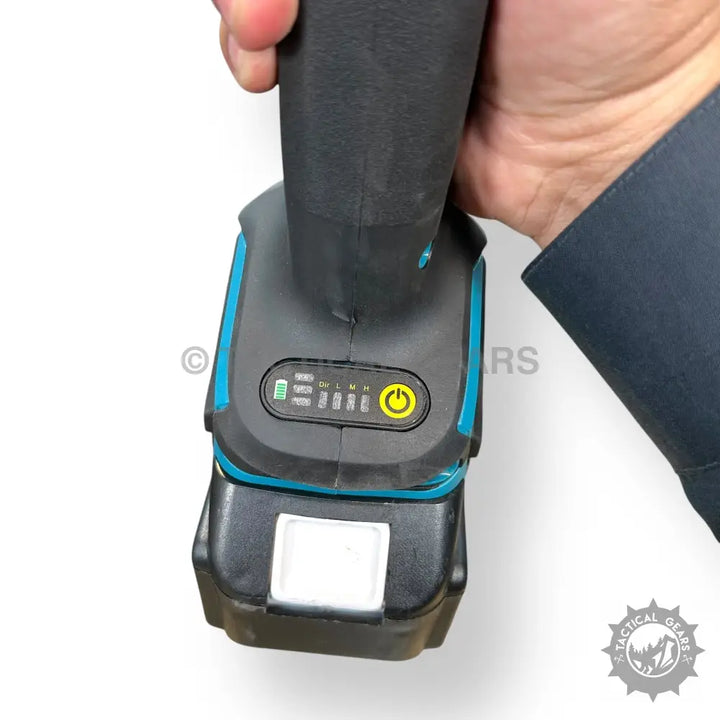 Rechargeable angle grinder battery with power indicator and button for angle grinder kit