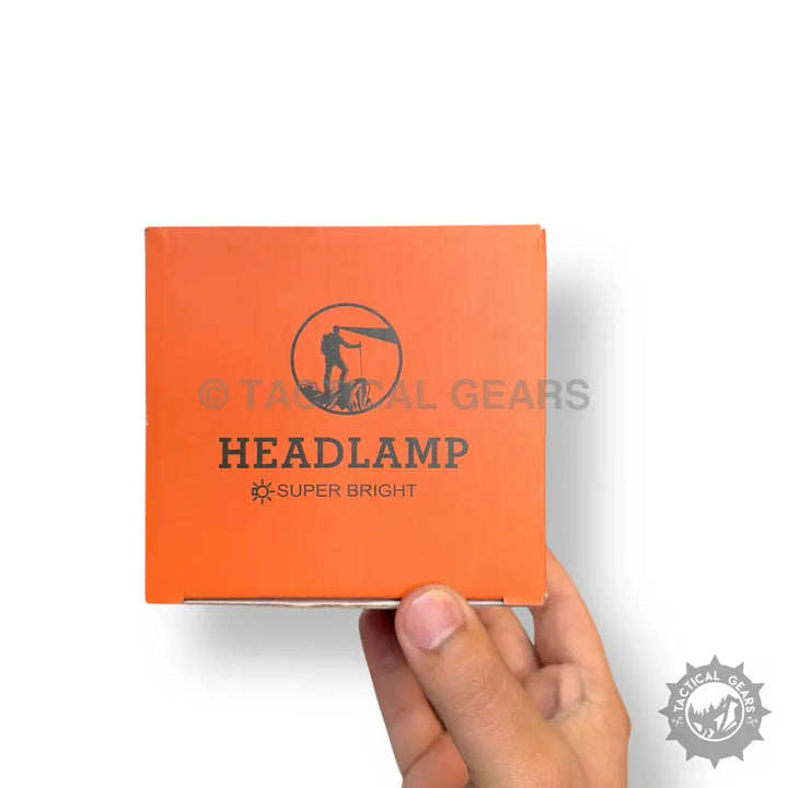 Orange headlamp box for Rechargeable Headlight, a lot imported outdoor lighting gear