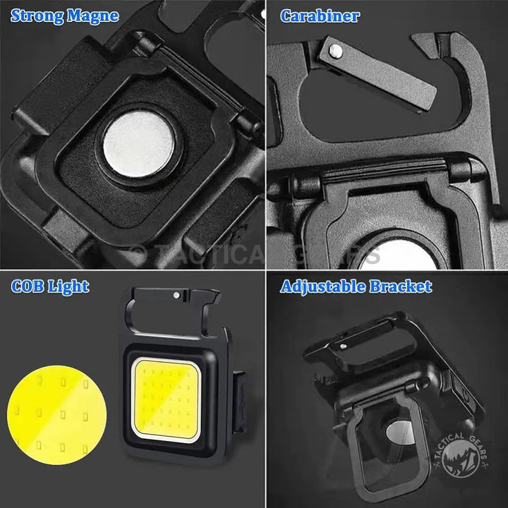 Magnet Base Spotlight with Bottle Opener featuring multi-functional COB light and strong magnet