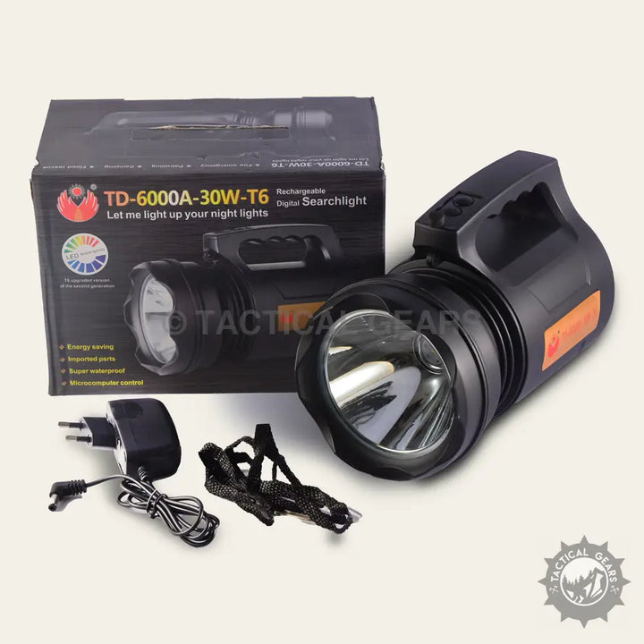 1.5km Range Tactical Searchlight | TD 6000 Torches and Lights