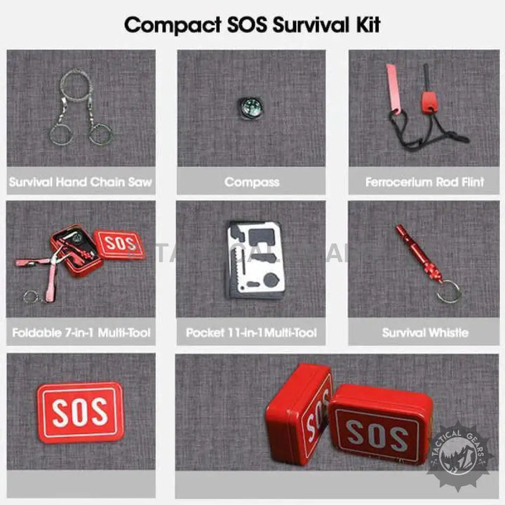 6 in 1 SOS Survival Kit Camping & Hiking