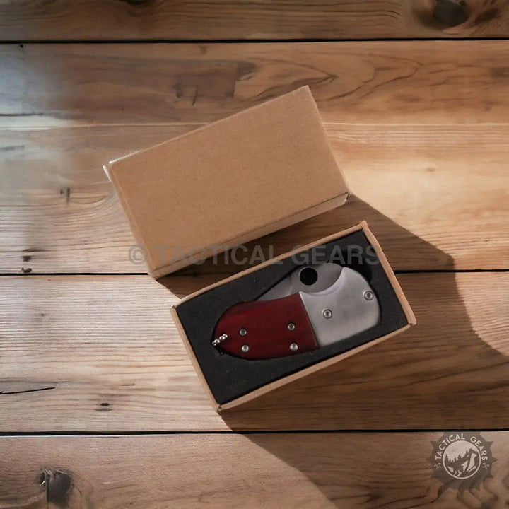 Browning Mini Knife: Red and Silver Folding Knife in Gift Box