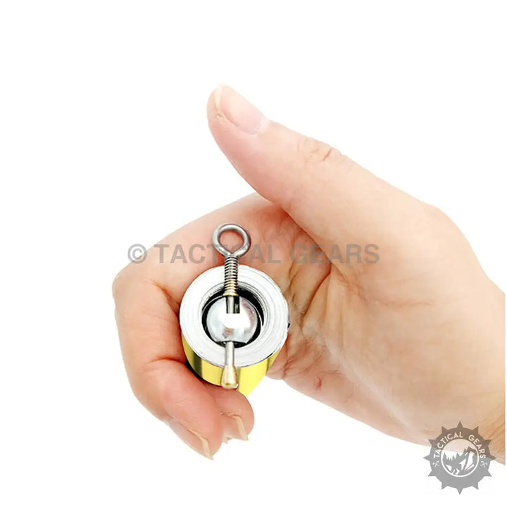 Magic Telescopic Stick with cylindrical metal body, polished sphere, spring, and ring