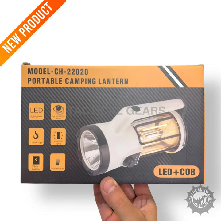Retro Portable Camping Lantern with LED and COB light sources for portable camping