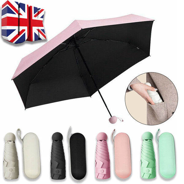 Mini Pocket Compact Umbrella + Carry Case