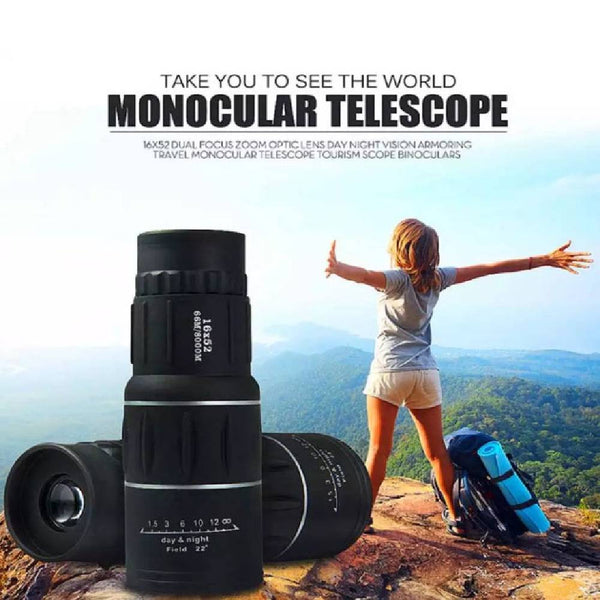 Sakura 16x52 Monocular with 52mm lens and day/night vision for outdoor viewing