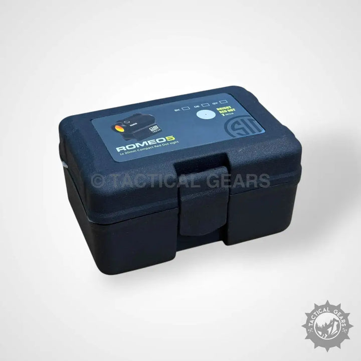 Black hard-shell protective case for Sig Sauer Romeo5 red dot sight