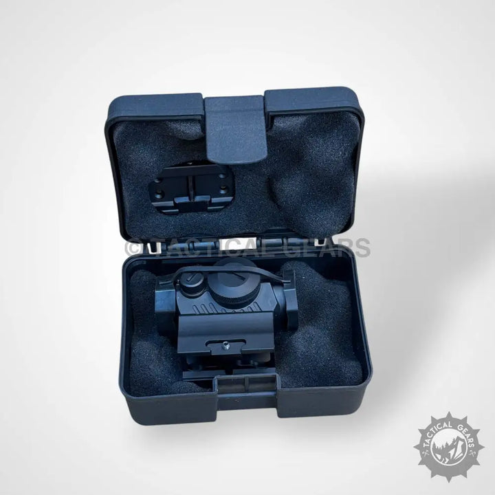 Black compact red dot sight in open case for Sig Sauer Romeo5 Electro Optics