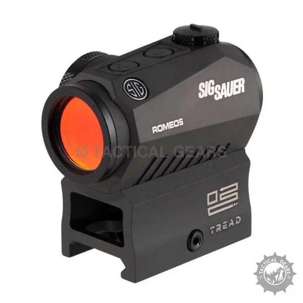 Black Sig Sauer Romeo5 red dot sight with integrated mount for optimal sig sauer optics